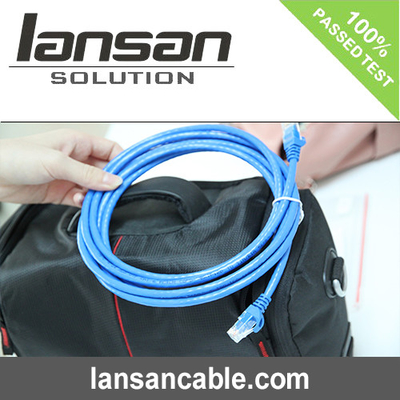 Cat6 UTP BC conductor Patch Cord HDPE Insulation 90 Degree Bending Molded Boot Connector